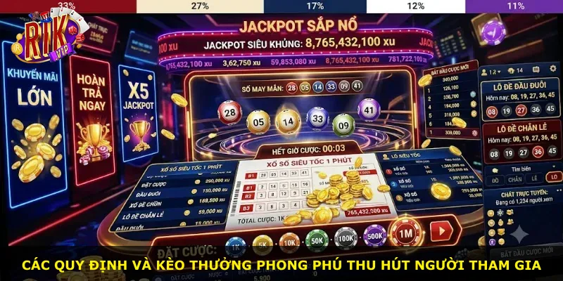 Các quy định và kèo thưởng phong phú thu hút người tham gia