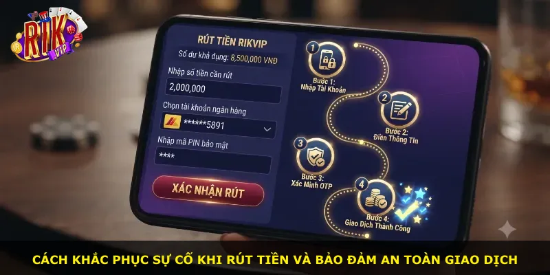Cách khắc phục sự cố khi rút tiền và bảo đảm an toàn giao dịch
