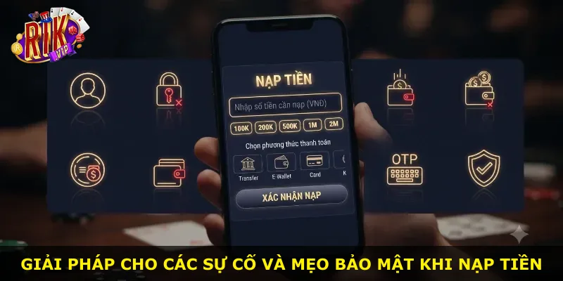 Giải pháp cho các sự cố và mẹo bảo mật khi nạp tiền