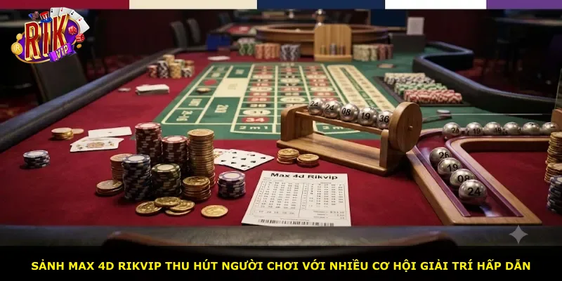 Sảnh Max 4D Rikvip thu hút người chơi với nhiều cơ hội giải trí hấp dẫn