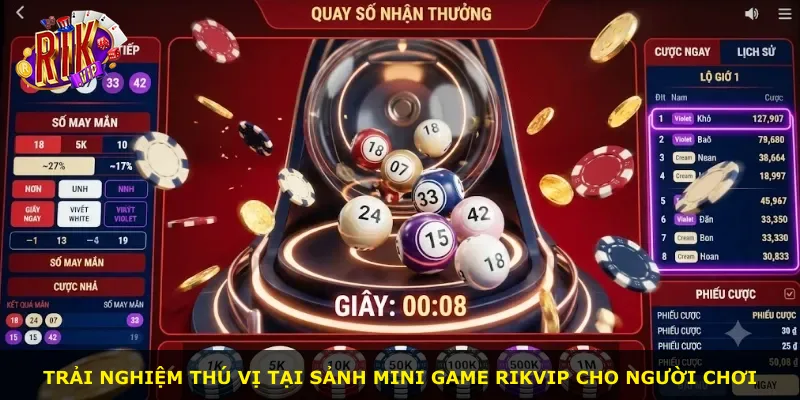 Trải nghiệm thú vị tại sảnh mini game Rikvip cho người chơi